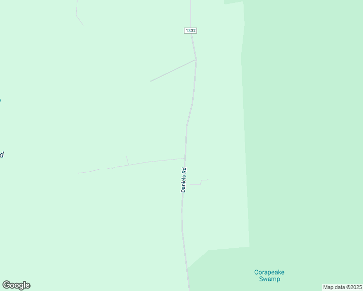 map of restaurants, bars, coffee shops, grocery stores, and more near 380 Daniels Road in Corapeake