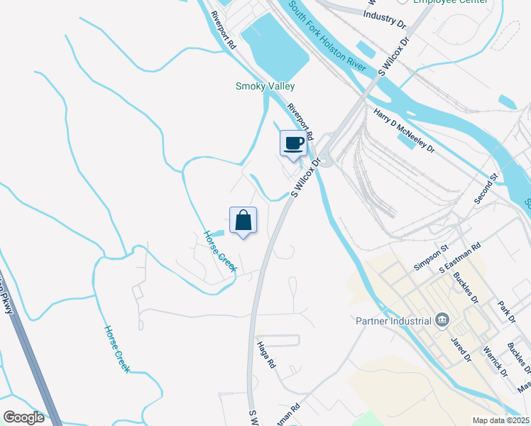 map of restaurants, bars, coffee shops, grocery stores, and more near 1141 Shipp Street in Kingsport