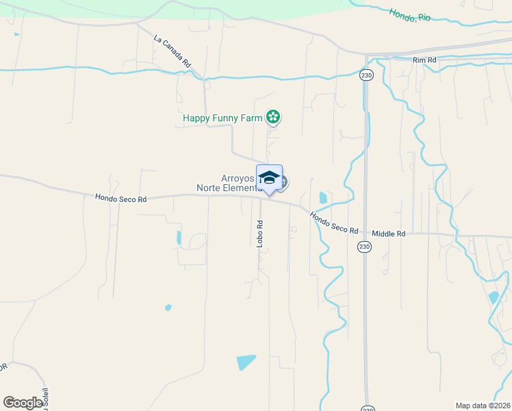 map of restaurants, bars, coffee shops, grocery stores, and more near 392 Hondo Seco Road in El Prado