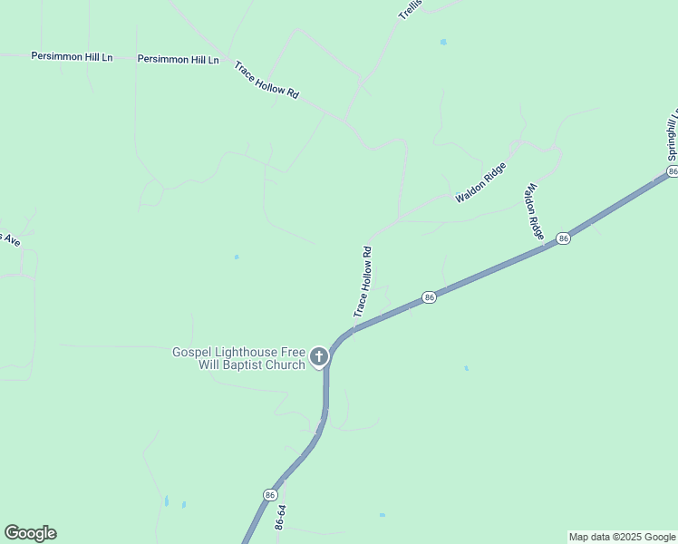 map of restaurants, bars, coffee shops, grocery stores, and more near 155 Trace Hollow Road in Lampe