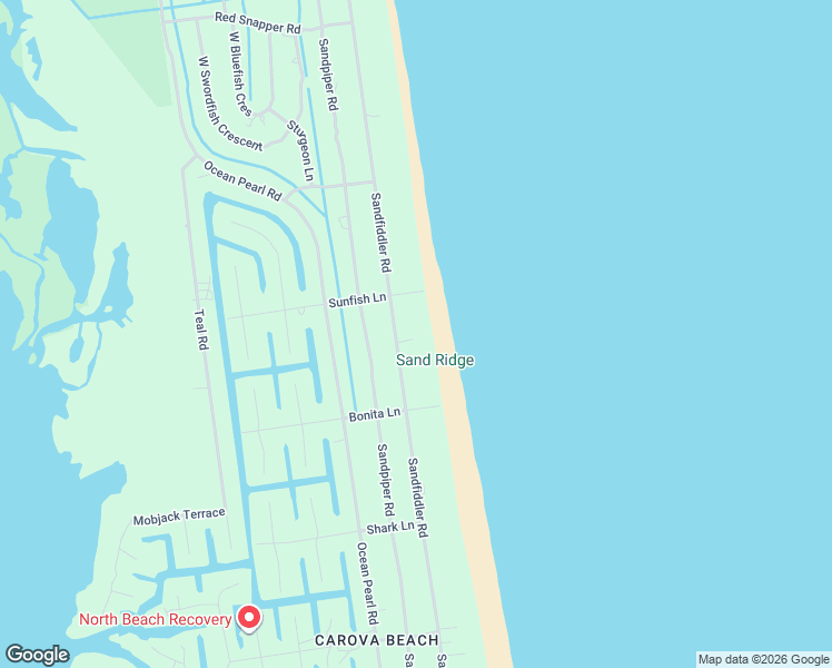 map of restaurants, bars, coffee shops, grocery stores, and more near 2217 Sandfiddler Road in Corolla