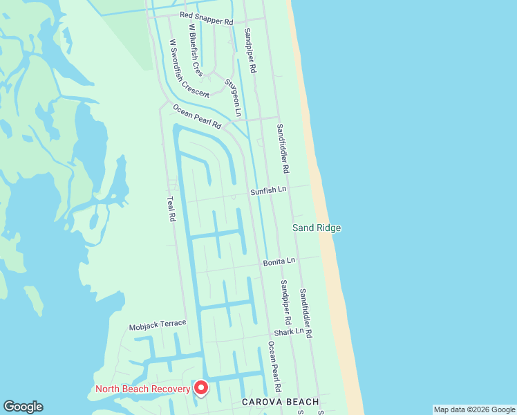 map of restaurants, bars, coffee shops, grocery stores, and more near 2219 Ocean Pearl Rd in Corolla