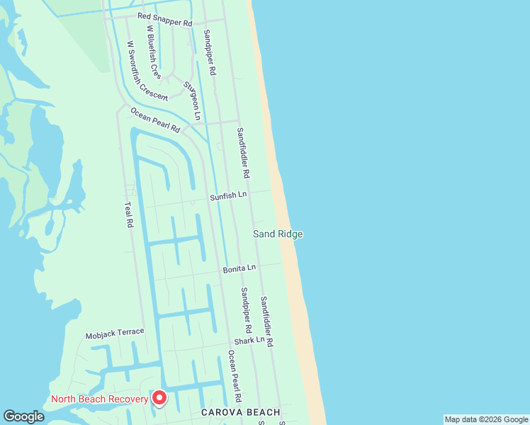 map of restaurants, bars, coffee shops, grocery stores, and more near 2217 Sandfiddler Road in Corolla