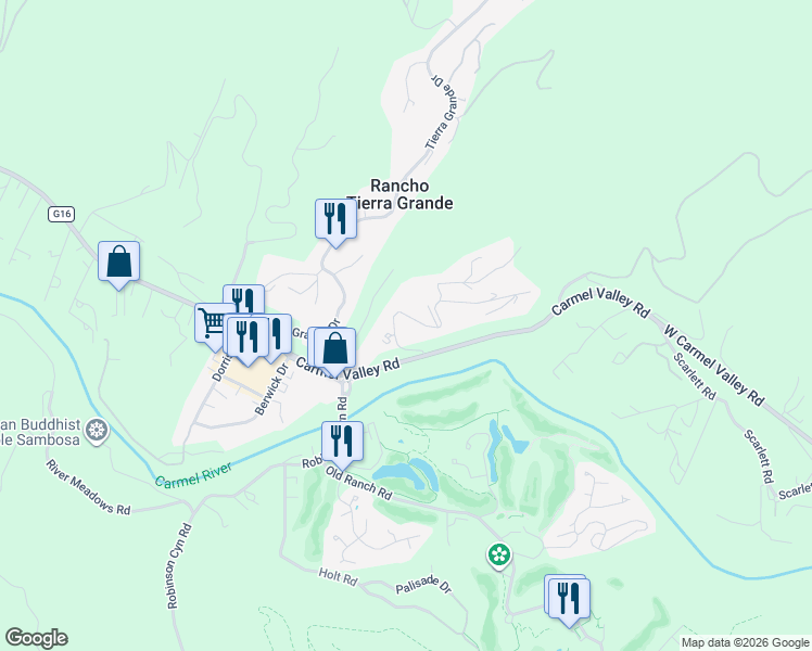 map of restaurants, bars, coffee shops, grocery stores, and more near 9940 Eddy Road in Carmel