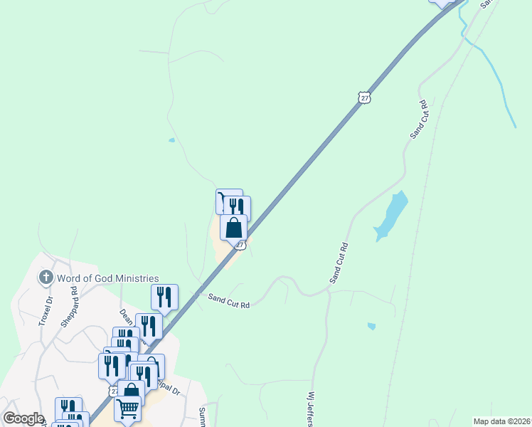 map of restaurants, bars, coffee shops, grocery stores, and more near 3186 Alberta Street in Oneida