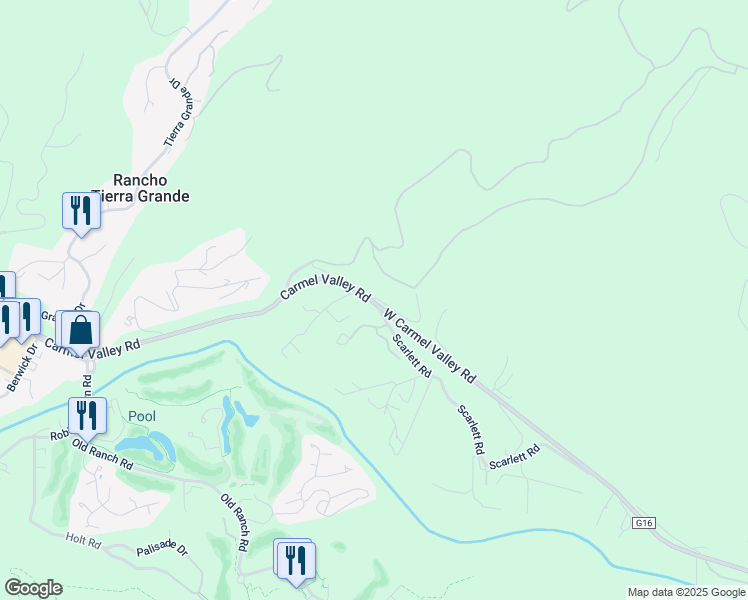 map of restaurants, bars, coffee shops, grocery stores, and more near 937 West Carmel Valley Road in Carmel Valley