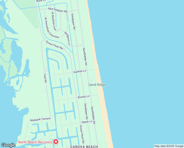 map of restaurants, bars, coffee shops, grocery stores, and more near 2227 Sandfiddler Rd in Corolla