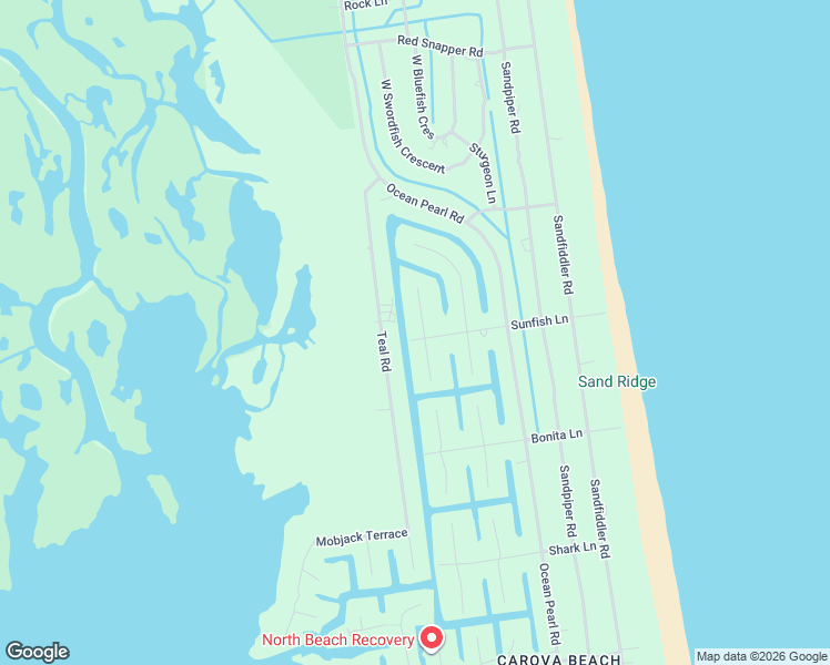 map of restaurants, bars, coffee shops, grocery stores, and more near 2231 Teal Road in Corolla