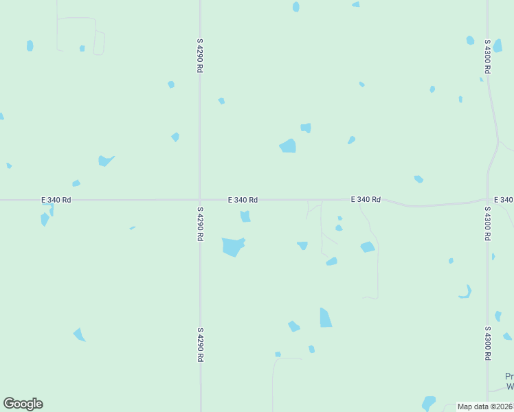 map of restaurants, bars, coffee shops, grocery stores, and more near 26494 East 340 Road in Big Cabin