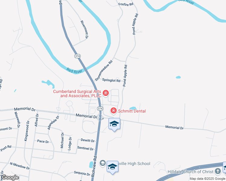 map of restaurants, bars, coffee shops, grocery stores, and more near 52 Pond Apple Road in Clarksville