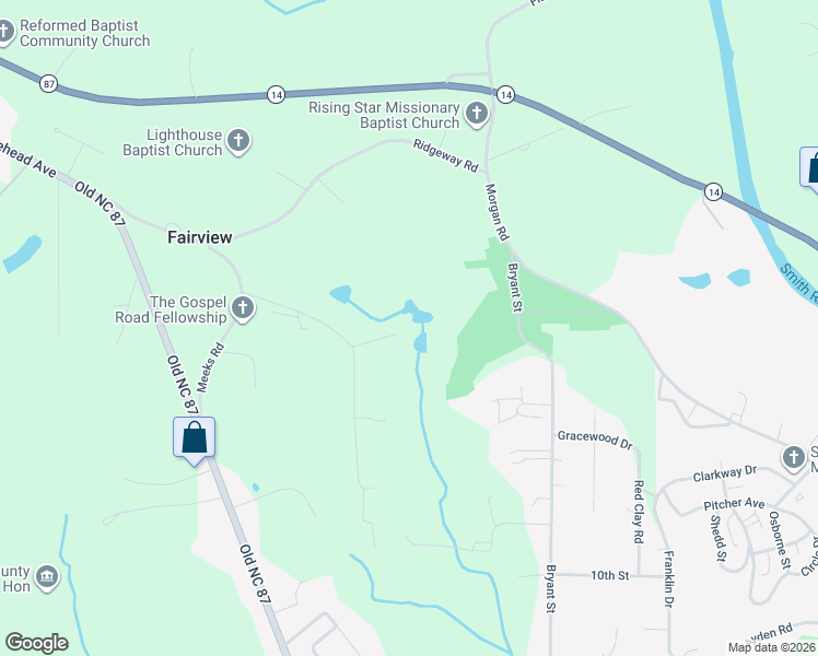 map of restaurants, bars, coffee shops, grocery stores, and more near 241 Denson Road in Eden