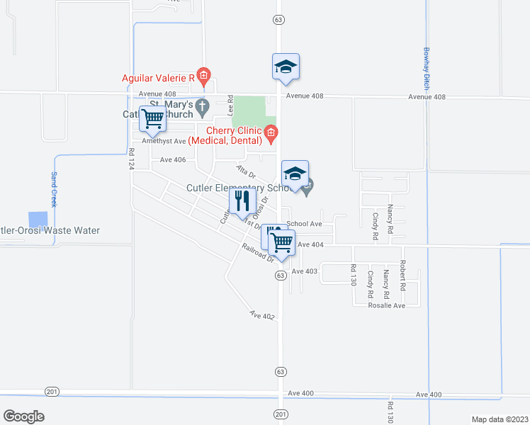 map of restaurants, bars, coffee shops, grocery stores, and more near 12767 2nd Drive in Cutler