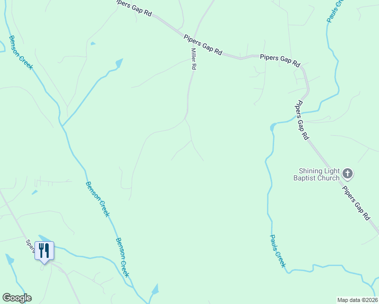 map of restaurants, bars, coffee shops, grocery stores, and more near 123 Cedar Trail in Mount Airy