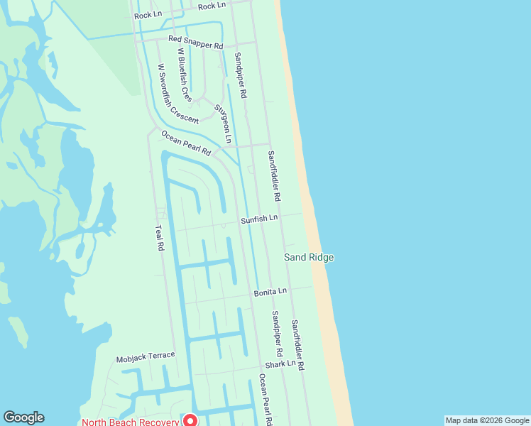 map of restaurants, bars, coffee shops, grocery stores, and more near 2225 Sandpiper Road in Corolla