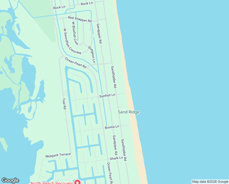 map of restaurants, bars, coffee shops, grocery stores, and more near 2225 Sandpiper Road in Corolla