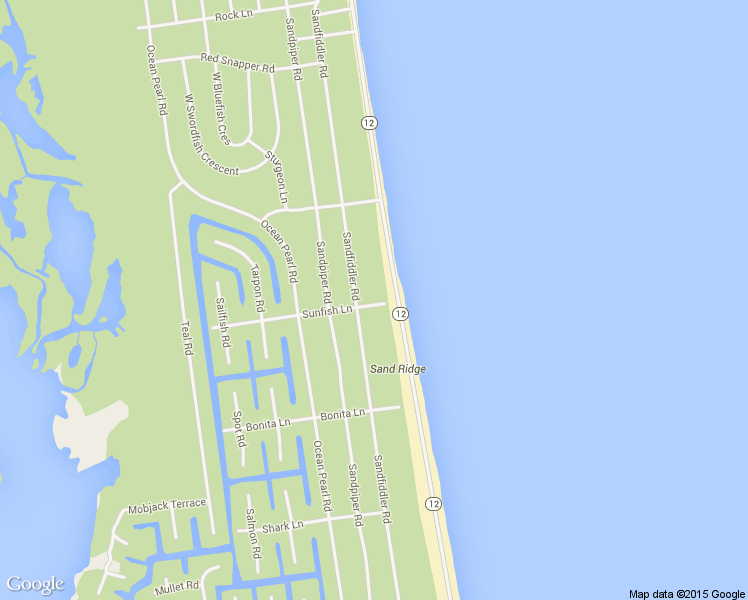 map of restaurants, bars, coffee shops, grocery stores, and more near 2227 Sandfiddler Rd in Corolla