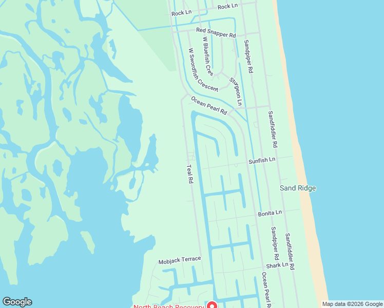 map of restaurants, bars, coffee shops, grocery stores, and more near 2231 Teal Road in Corolla