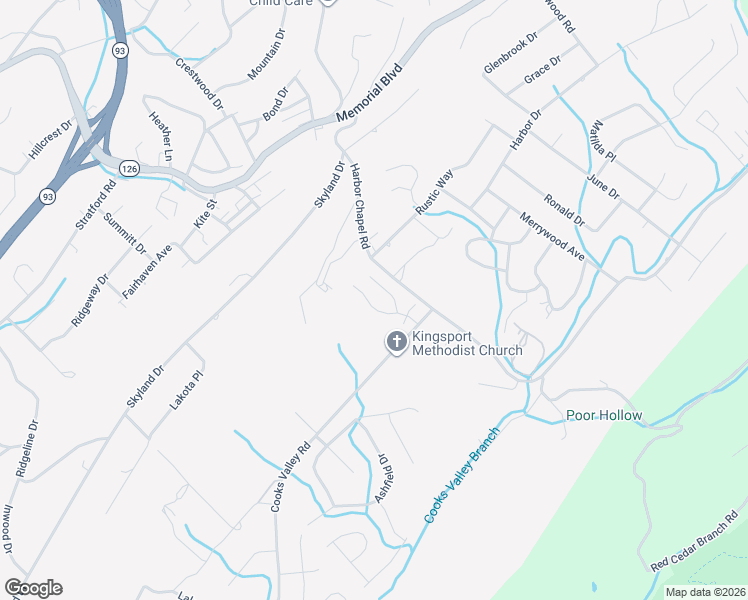 map of restaurants, bars, coffee shops, grocery stores, and more near 4149 Cooks Point in Kingsport