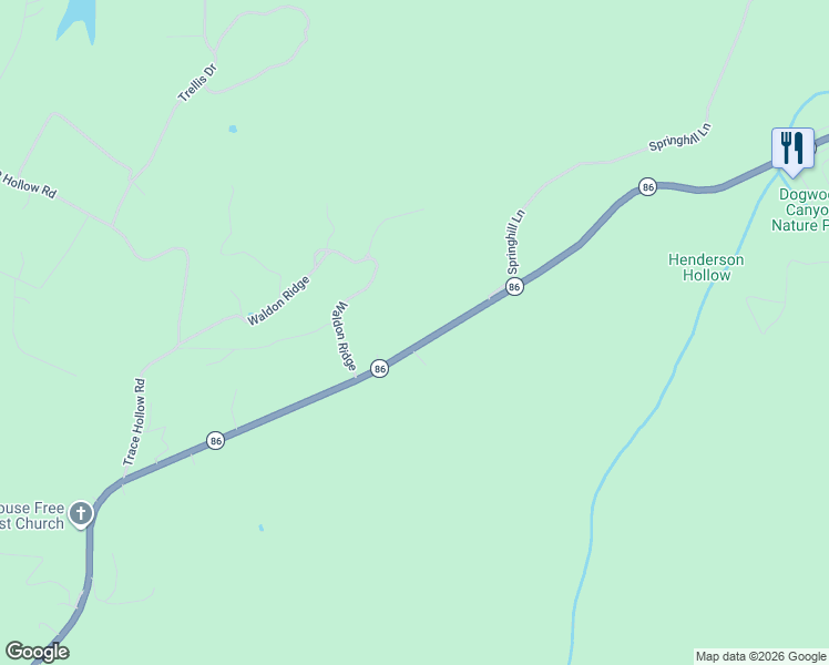 map of restaurants, bars, coffee shops, grocery stores, and more near 3115 Missouri 86 in Lampe