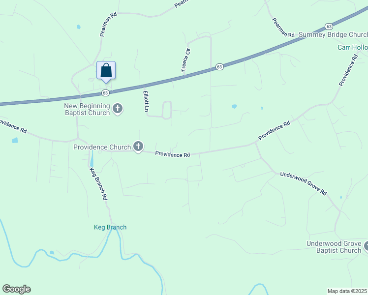 map of restaurants, bars, coffee shops, grocery stores, and more near 820 Providence Road in Cumberland Gap