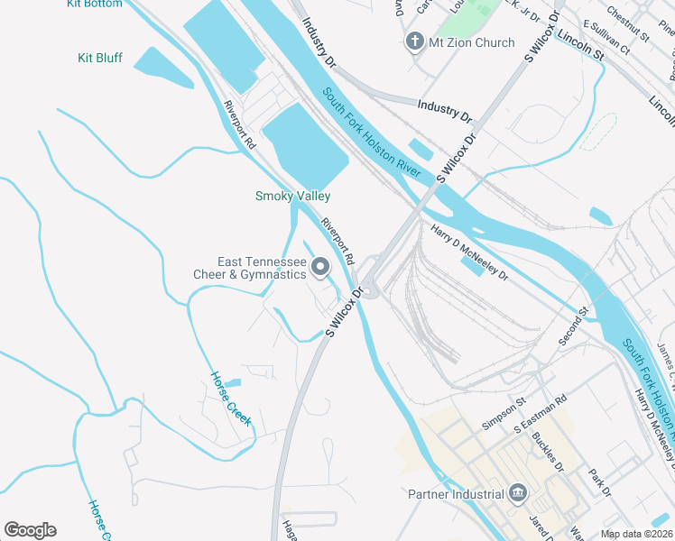 map of restaurants, bars, coffee shops, grocery stores, and more near 1065 Wilcox Court in Kingsport