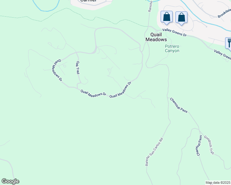 map of restaurants, bars, coffee shops, grocery stores, and more near 5466 Quail Way in Carmel