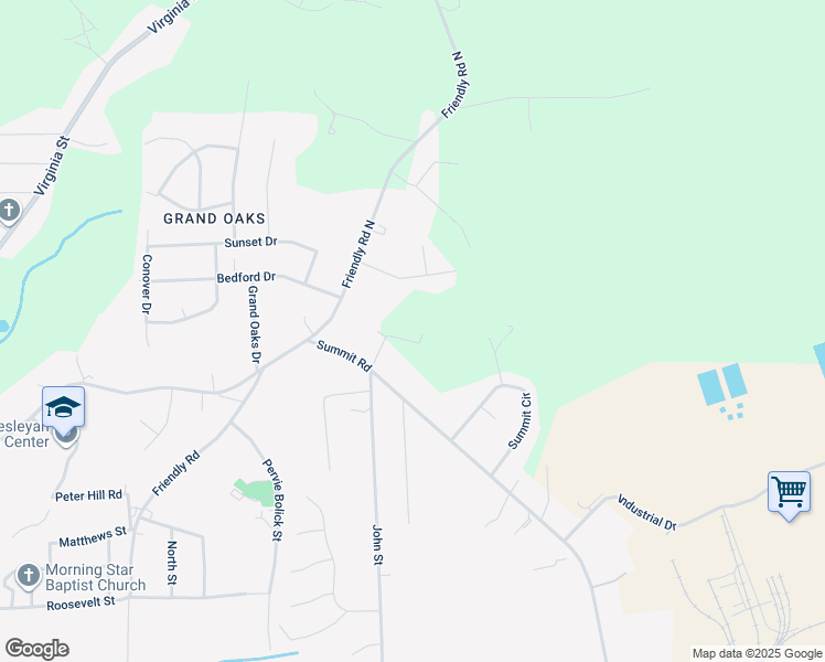 map of restaurants, bars, coffee shops, grocery stores, and more near 701 Thornton Street in Eden