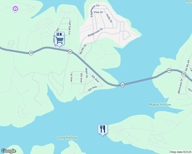 map of restaurants, bars, coffee shops, grocery stores, and more near 167 5th Avenue in Ridgedale
