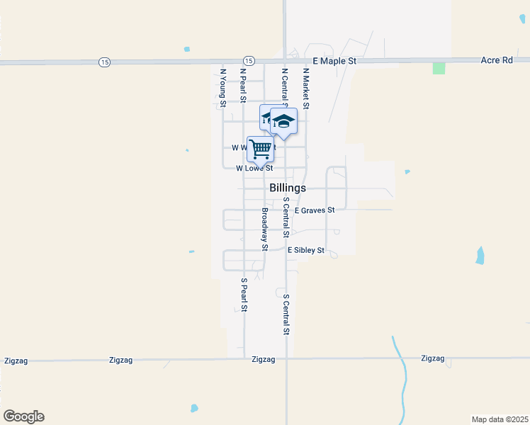 map of restaurants, bars, coffee shops, grocery stores, and more near 213 West Graves Street in Billings