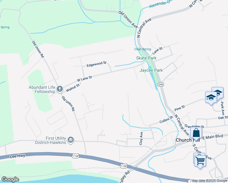 map of restaurants, bars, coffee shops, grocery stores, and more near in Church Hill