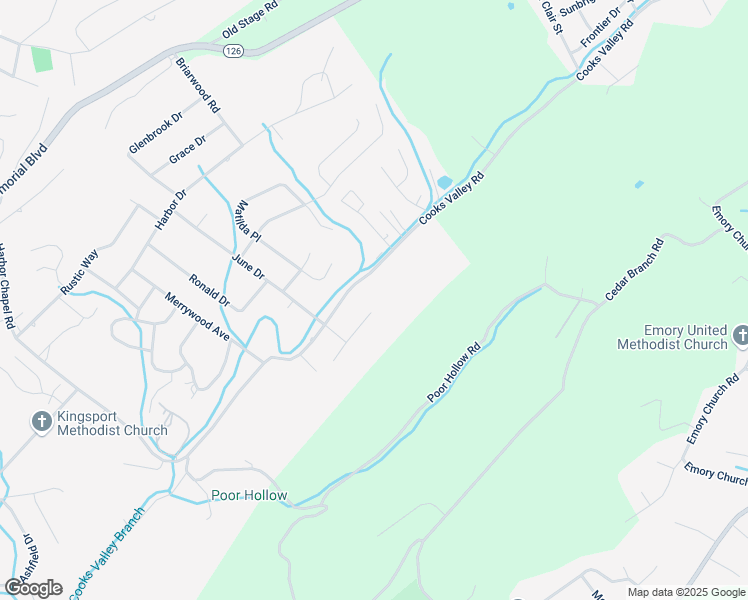 map of restaurants, bars, coffee shops, grocery stores, and more near 971 Cooks Valley Road in Kingsport