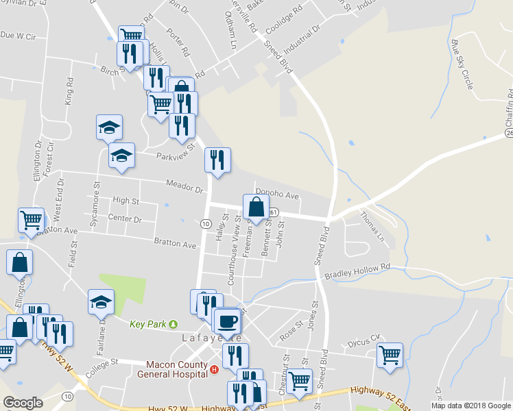 map of restaurants, bars, coffee shops, grocery stores, and more near 207 Galen Road in Lafayette