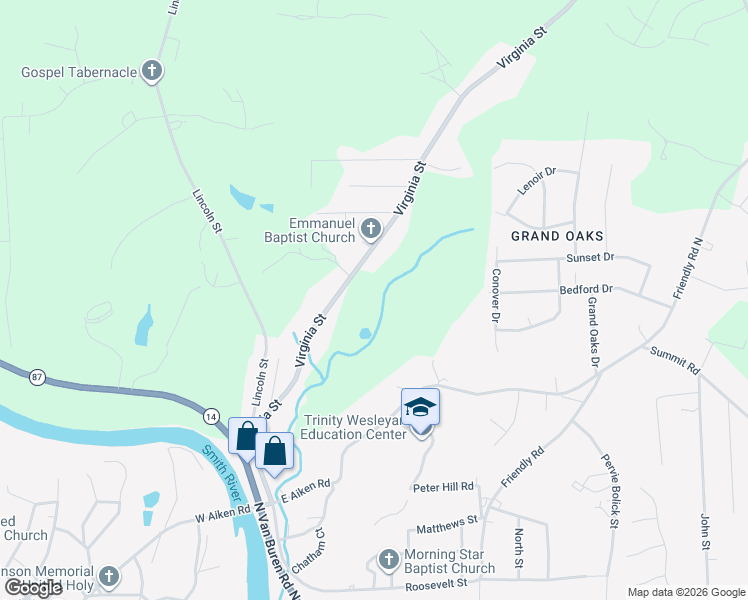 map of restaurants, bars, coffee shops, grocery stores, and more near 1090 Virginia Street in Eden