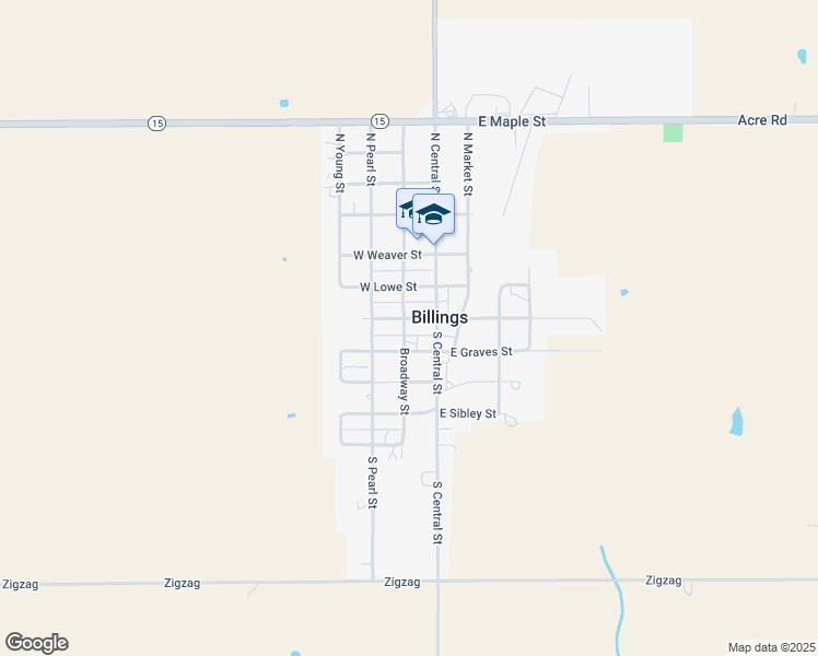 map of restaurants, bars, coffee shops, grocery stores, and more near 127 West Main Street in Billings