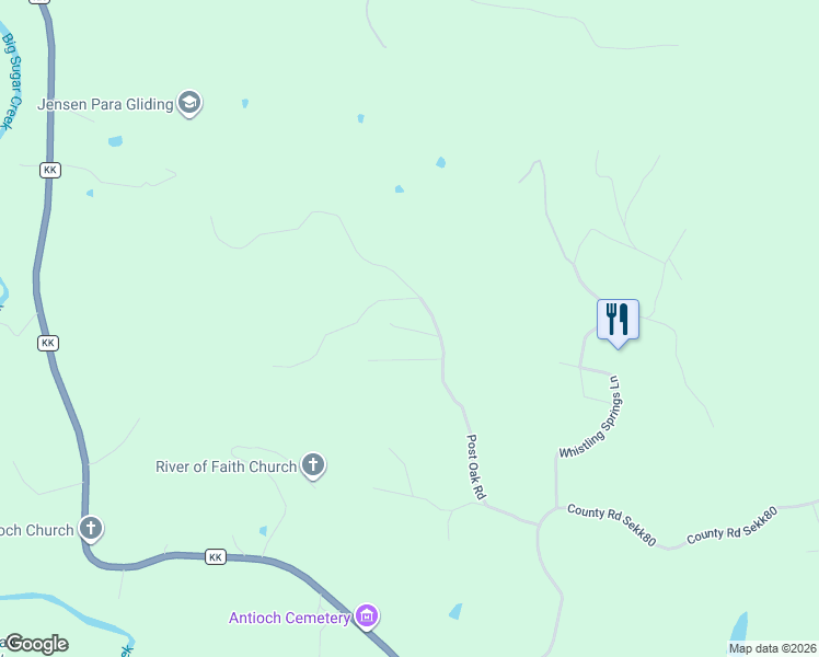 map of restaurants, bars, coffee shops, grocery stores, and more near Post Oak Road in McDonald County