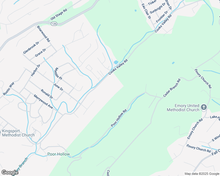 map of restaurants, bars, coffee shops, grocery stores, and more near 907 Cooks Valley Road in Kingsport