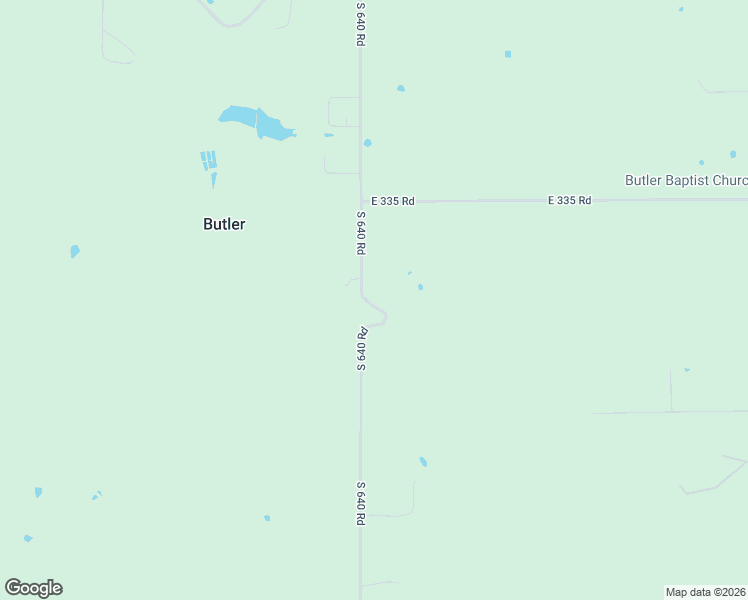 map of restaurants, bars, coffee shops, grocery stores, and more near 33601 South 640 Road in Jay
