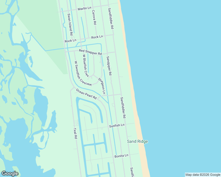 map of restaurants, bars, coffee shops, grocery stores, and more near 2260 Sandpiper Rd in Corolla