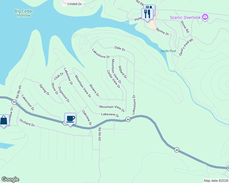 map of restaurants, bars, coffee shops, grocery stores, and more near 181 Deer Dr in Taney
