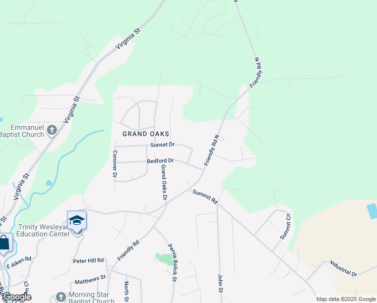 map of restaurants, bars, coffee shops, grocery stores, and more near 334 Sunset Drive in Eden