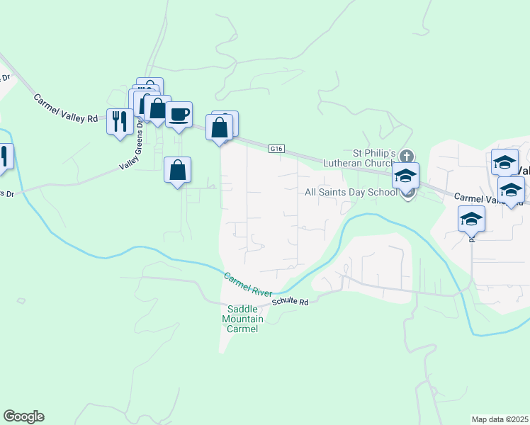 map of restaurants, bars, coffee shops, grocery stores, and more near 27193 Prado Del Sol in Carmel-by-the-Sea