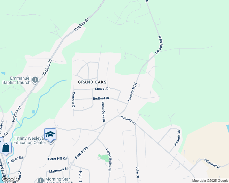 map of restaurants, bars, coffee shops, grocery stores, and more near 330 Sunset Dr in Eden