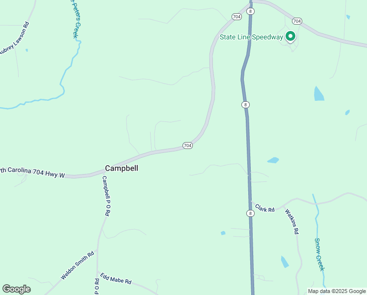map of restaurants, bars, coffee shops, grocery stores, and more near Highway 704 in Lawsonville
