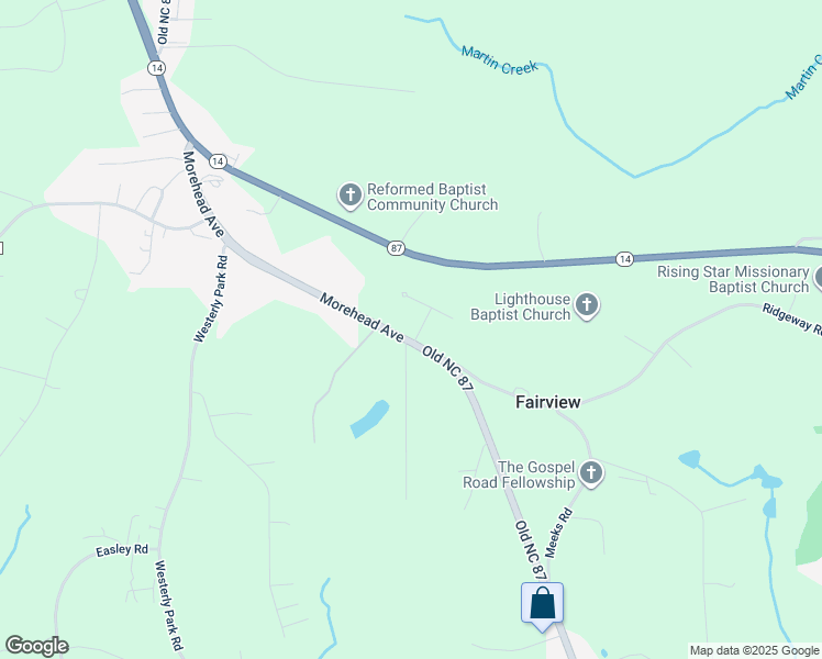map of restaurants, bars, coffee shops, grocery stores, and more near 14571 North Carolina 87 in Eden