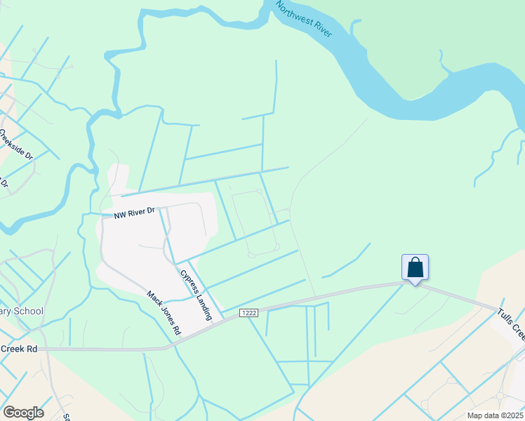 map of restaurants, bars, coffee shops, grocery stores, and more near 116 Pungo Circle in Moyock