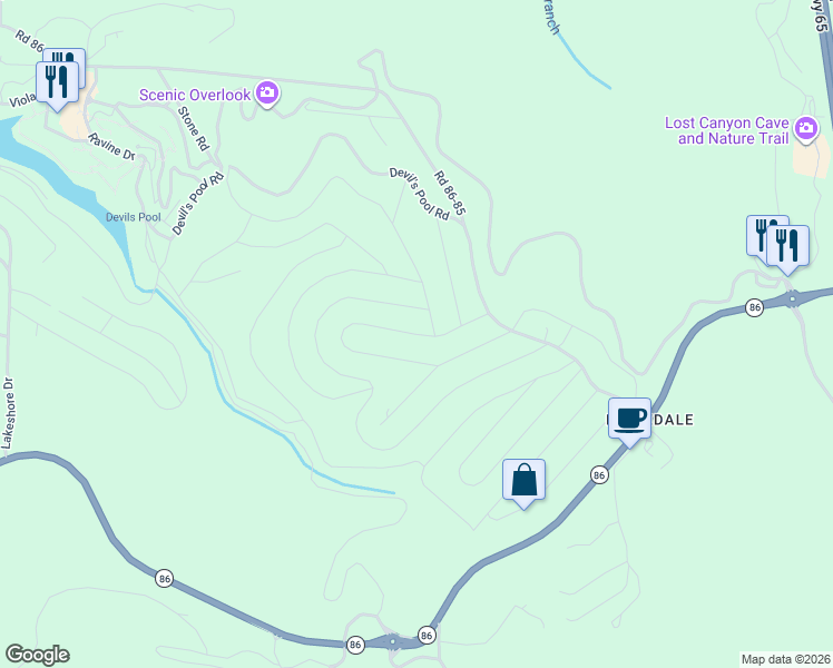 map of restaurants, bars, coffee shops, grocery stores, and more near Ranchview Rd in Taney