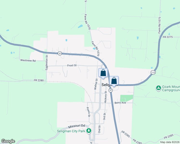 map of restaurants, bars, coffee shops, grocery stores, and more near Maple in Seligman