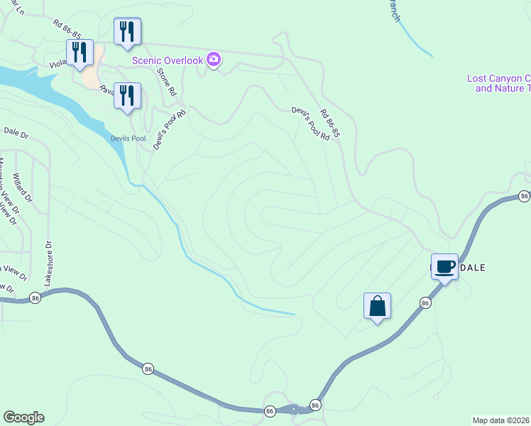 map of restaurants, bars, coffee shops, grocery stores, and more near 435 Ranchview Road in Ridgedale