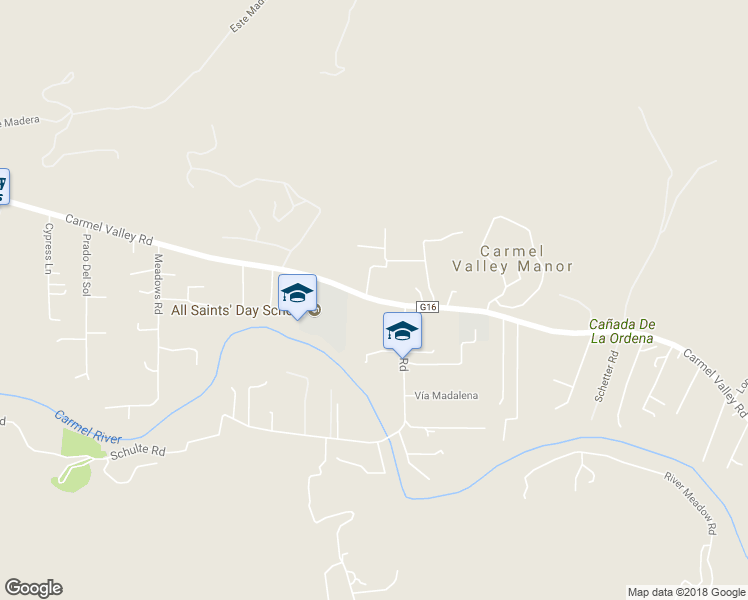 map of restaurants, bars, coffee shops, grocery stores, and more near 7698 Carmel Valley Road in Carmel-by-the-Sea