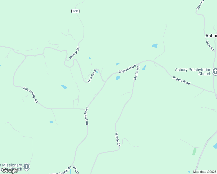 map of restaurants, bars, coffee shops, grocery stores, and more near 1507 Rogers Road in Mount Airy